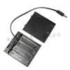 Caixa de pilhas nº 5 1/2/3/4/5/6/8/10 AA Tampa nº 5 com interruptor lado a lado com fio