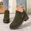 E-commerce transfronteiriço, tamanhos grandes, nova coleção outono/inverno 2026, botins de salto grosso para mulheres, estilo europeu e americano, modernos e casuais, com zíper lateral