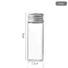 Botella de Tubo de Vidrio Transparente Cordyceps de Cuerda Rosca Botella de Cápsula Botella de Dulces Botella Pequeña de Medicina Tapa de Aluminio en stock Mayoreo