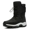 Botas de Nieve de Plumas para Hombre de Invierno Botas Gruesas de Felpa para Mujer Cálidas Resistentes al Frío Zapatos de Pareja Impermeables Antideslizantes para Exteriores Botas de Algodón del Noreste