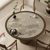Novo Jogo Americano Redondo Estilo Chinês, Lavável, Impermeável, à Prova de Óleo, Toalha de Mesa, Novo Modelo 2026, Luxo Leve, Sensação de Alta Qualidade, Resistente ao Calor, Jogo Americano para Mesa de Centro