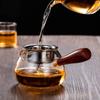 Tazas de Vidrio con Mango de Madera y Colador de Té Integrado Puntos Clave de la Vajilla de Té Taza de Té Mar de Té Tetera Mango Lateral Engrosado Resistente al Calor Envío Gratis