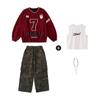 Roupas de Moda Hip-Hop para Crianças Roupas de Performance Hip-Hop para Meninos Agasalho da Moda Roupas de Bateria Hiphop para Crianças Meninas