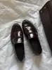 Zapatos para Mujer Lan Gui 2026 Primavera Retro Mocasines Plisados Planos Tacón Grueso Slip-On Zapatos Perezosos Zapatos Pequeños de Cuero Zapatos Individuales para Mujer