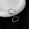 Aretes geométricos de perlas de circonio de aguja plateada diseño de moda aretes explosión aretes simples comodín de alto sentido venta al por mayor
