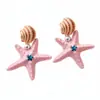 Pinza para el Cabello de Concha de Estrella de Mar de Colores Dopamina Súper Hada Verano Nuevo Estilo Pinza Lateral Pinza para el Flequillo Accesorio para el Cabello Estilo Vacaciones en la Playa