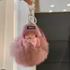 Lindo Colgante Llavero Bola de Pelo de Zorro, Encanto Creativo Personalizado de Peluche de Muñeca Durmiente de Gama Alta para Bolso, Pequeño Regalo