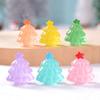 Navidad Transfronterizo Luminoso Pequeño Pétalos de Hojas Árbol de Navidad Micro Paisaje Paisaje de Nieve Pequeños Adornos Accesorios Transparentes para Árbol de Navidad
