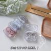 Caixa de Lentes de Contato Tudo-em-Um, Tampa Sem Rosca, High-End, Transparente, Visível, Estilo Frio, Caixa de Lentes de Contato Simples e Portátil