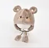 Chapéus de Pelúcia Quentinhos Super Fofos para Bebês Meninos e Meninas Outono e Inverno, Chapéus Fofos com Proteção de Orelha, Chapéus de Puxar à Prova de Vento, Chapéus de Bebê