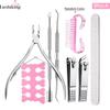 Herramienta para manicura, tira pulidora, lima de uñas, tira pulidora de acero inoxidable, tijeras para piel muerta, tenedor para piel muerta, herramienta para eliminar la manicura.