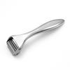 Rodillo Metálico Facial Masajeador Palo Raspado en Forma de Pez Ban Tabla de Afeitar Rodillo Diente Facial Rodillo 3D Masajeador