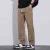 Pantalones casuales para hombre, elegantes y sencillos, pantalones de trabajo guapos, estilo primavera/verano, marca de moda americana, corte holgado, talla grande, pantalones de pierna recta para adolescentes