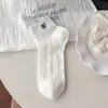 Novedad Primavera y Verano Malla Blanca Bordado de Corazón Versátil Sencillo Calcetines de Barco para Mujer Transpirables Absorbentes de Sudor Calcetines Cortos para Mujer Calcetines Huecos para Mujer
