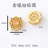 Accesorios estilo chino Chapados en oro Cuentas espaciadoras Pulsera hecha a mano para DIY Cadena para teléfono Color del Dios de la Riqueza Amarillo Colgante de la fortuna que conserva el color Agujero grande Venta al por mayor