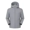Chaqueta Fina con Capucha para Exteriores Tres en Uno Cortavientos, Impermeable, Transpirable para Montañismo Resistente al Frío Ropa de Trabajo con Logo para Hombre