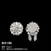 Atacado do Fabricante Moda Flor de Cristal Vidro Fivela de Metal DIY Strass Fivela para Jaqueta Camisa Acessórios de Vestuário
