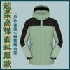 Chaqueta Gruesa para Exteriores con Logo Impreso para Team Building, Cortavientos con Bloques de Color, Impermeable con Bordado