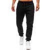 Pantalones deportivos de fitness para hombre, nuevos, de color liso, talla grande, informales, con forro polar, estilo europeo y americano.