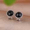 Pendientes de plata de ley 925 con diseño de cáñamo y hebilla Tremella de Golden Deer King para mujer.