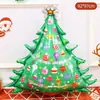 Decoraciones de globos de papel de aluminio con temática navideña, árbol, muñeco de nieve, fondo para fotos de eventos en tiendas de centros comerciales, ambientación