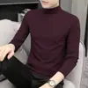 Selección premium de camisetas de manga larga de cuello medio para otoño e invierno para hombre, tops de otoño de color liso, camisetas base para primavera y otoño, camisas de otoño de cuello medio