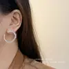 Pendientes de Zirconia Ojo de Caballo Super Brillantes Estilo Lujo Ligero para Mujer, Aretes Minimalistas Exquisitos de Nicho, Estilo Minimalista de Moda con un Toque de Alta Gama