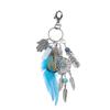 Llavero Atrapasueños de Aleación con Plumas de Ágata de Cristal Natural Transfronterizo, Accesorios para Llavero de Bolso de Mujer