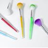 Pincel para polvo de uñas transfronterizo, pincel para polvo, carga única, colorido, mango largo, pincel para polvo de tubo de taladro, pincel de limpieza, pincel para uñas, venta al por mayor de fábrica