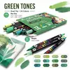 Conjunto de Marcadores Acrílicos de Duas Pontas e Duas Cores, Marcadores Metálicos com Ponta Macia, Canetas de Tinta à Base de Água Artísticas Específicas para Crianças