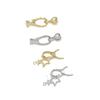 Bolsa de cobre 18k cor dourada estrela simples fivela de pérola fivela oculta faça você mesmo joias artesanais pulseira colar acessórios com miçangas