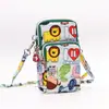 Bolsa diagonal para teléfono móvil al por mayor Nueva Bolsa pequeña para mujer Bolsa de tela para teléfono móvil bolsa vertical para cuello brazo muñeca monedero