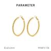 Pendientes de acero inoxidable con rosca y personalidad de AliExpress, elegantes pendientes chapados en oro de 18 quilates, venta al por mayor.