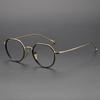 Nuevo Armazón de Lentes Poligonal Tortuga de un Millón de Años Mismo KMN7310 Disponible con Alta Miopía Armazón de Lentes Artístico de Titanio Puro