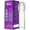 Condones Sexto Sentido Hilo Granulado Ultra-Delgado Suave Hielo y Fuego Integrados Retraso Físico Condones Productos Sexuales para Adultos