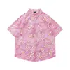 Camisas Hawaianas de Manga Corta New Retro Transfronterizas para Hombres y Mujeres, Casual Modernas Holgadas para Parejas, Camisas Florales de Playa para Vacaciones