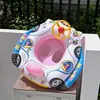 Yate Pequeño Inflable Impreso de Coche de Policía Barco al por Mayor Asiento de Agua Flotador para Bebé Anillo de Natación Envío Gratis
