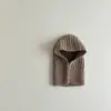 Chapéus Infantis Coreanos Qiunan Chapéu Integrado Inverno 2026 Novo Modelo Chapéu de Lã para Bebê Chapéu de Tricô para Bebê Atacado