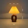 Lámpara de mesa con pantalla de concha de escamas de dragón estilo vintage para dormitorio, mesita de noche, lámpara ambiental cerámica con veta de madera de diseño estilo wabi-sabi