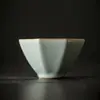 Taza de té Ru Kiln beige y azul cielo, taza de maestro para uso personal, taza de té Jianzhan grande vintage de alta gama, juego de té Kung Fu