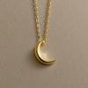 Naran 1 s925 prata de lei colar de lua pequena brilhante simples elegante elegante versátil doce corrente clavícula D7766