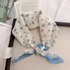 Pañuelo Cuadrado Autodiseñado Estilo Pastoral con Lunares Florales, Bufanda de Cuello de Algodón y Lino, Pañuelo Decorativo para la Cabeza, Retro Artístico, Fresco y Sencillo, Pañuelo de Cintura Estilo Ins