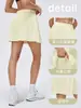 Falda Deportiva de Cintura Alta para Mujer Primavera y Verano, Falda de Tenis Anti-Exposición Dos en Uno, Falda Corta para Fitness al Aire Libre Yoga D26023