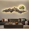 Pintura Decorativa de Paisaje para Sala de Estar de Lujo Ligero Moderno y Elegante, Pintura para Colgar en la Pared de Fondo del Sofá, Ciervo Dando la Bienvenida a los Huéspedes, Pintura de Luz de Pino