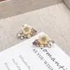 Nuevos Pendientes de Flor Dulces y Elegantes de Gama Alta, Súper Brillantes, Pendientes de Moda y Versátiles para Mujer, Pétalos de Pendientes de Diamante