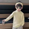 Mono de terciopelo para bebé niño, cuello medio alto, prenda base, unisex, otoño/invierno, ropa interior, camiseta elegante de manga larga, moderna