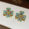 Brincos de Flor com Cravação de Diamantes Estilo Chinês Novo Agulha de Prata, Brincos de Nicho de Alto Padrão com uma Vibe de Moda Vintage, Acessórios de Orelha Retrô Versáteis