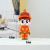 Pingente de chaveiro bombeiro militar criativo boneco de fogo chaveiro acessórios para carro bolsa máquina de pegar brindes