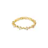 Ins Design de Nicho Sentido Geométrico Conjunto de Diamante Anel de Zircônia Moda Feminina Estilo Frio Elegante Simples Anel Pulseira