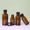 En Stock Botella de Aceite Esencial de 10 ml, Botella de Esencia de Vidrio Marrón, Botella Dispensadora Cosmética, Botella de Aceite Esencial de Vidrio de 30 ml con Tapa de Baquelita